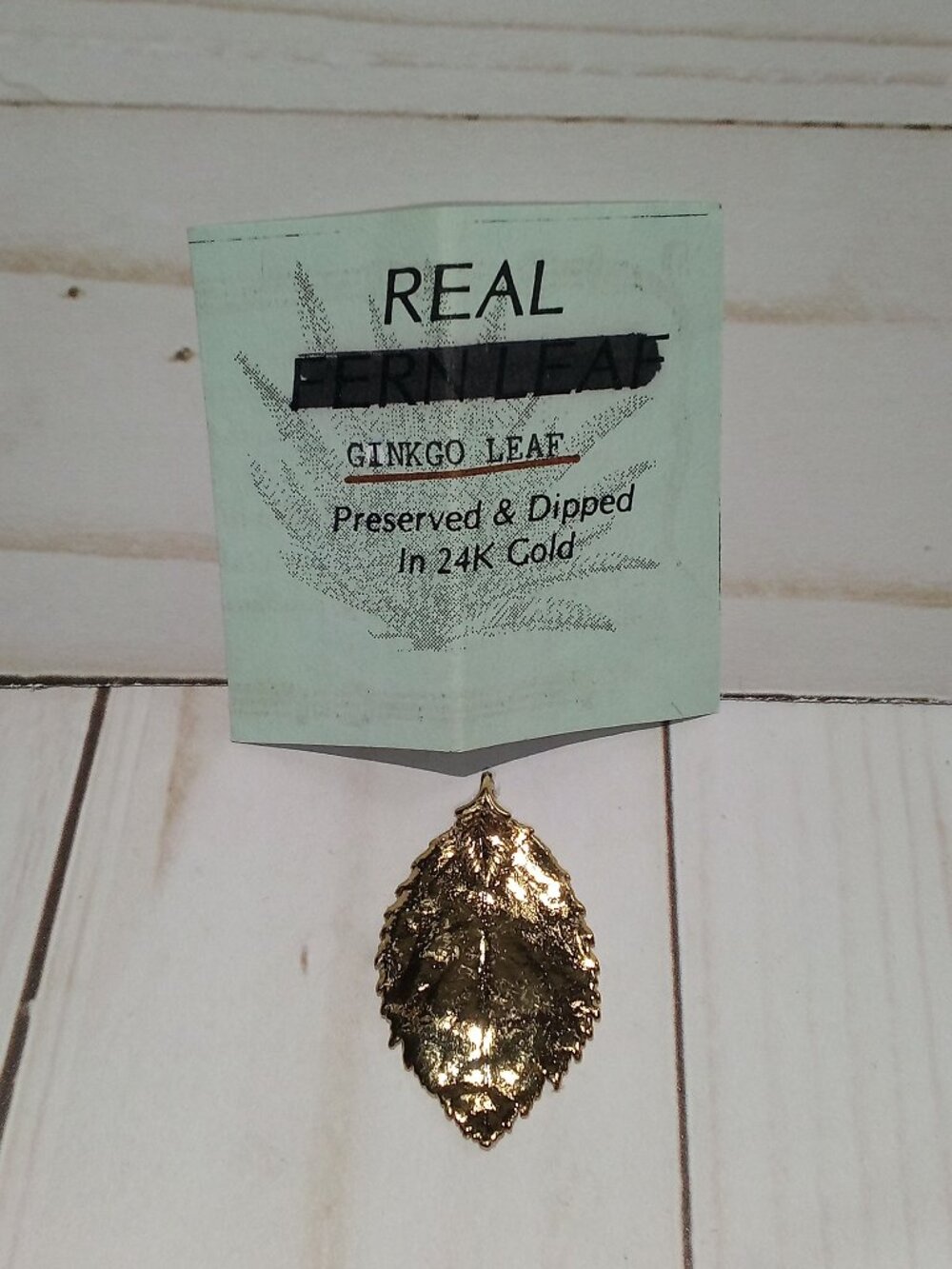24K Gold Leaf Pendant
